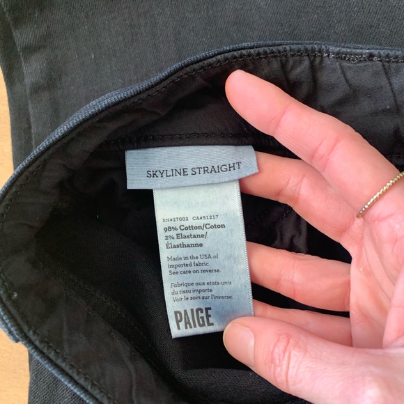 paige skyline skinny in black shadow - Picture 7 of 8